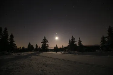 Skitur i Måneskinn på Nordseter