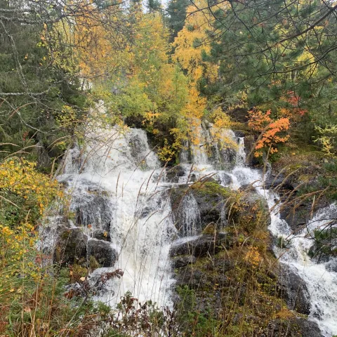 Vannfall i Mesnaelva i Lillehammer